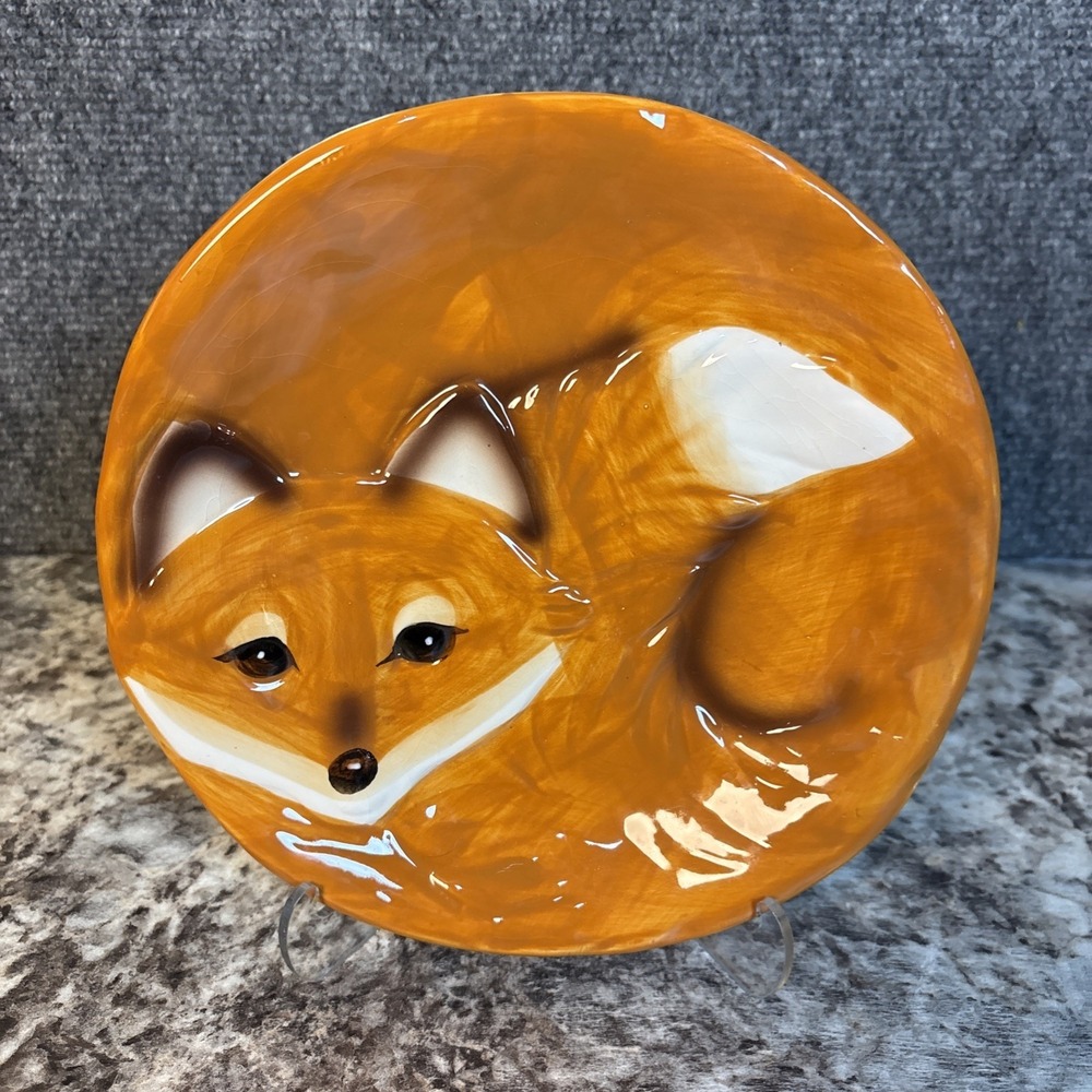 Red Fox Decorative 8" Ceramic Plate